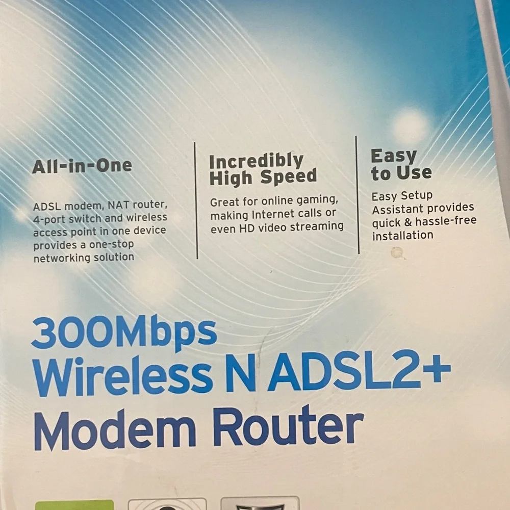 TP-Link Blue and White Wireless N Modem Router - Picture 5 of 5